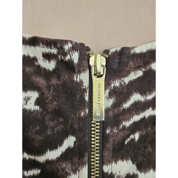 ladies MICHAEL KORS dress size 10 NWT Animal Print Open Back With Belt - Picture 9 of 10